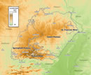 Ozark Area Relief Map